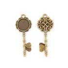 Круглые Бронзовые Подвески 20 мм для ключей, основа для кабошона, пустая основа для бижутерии своими руками