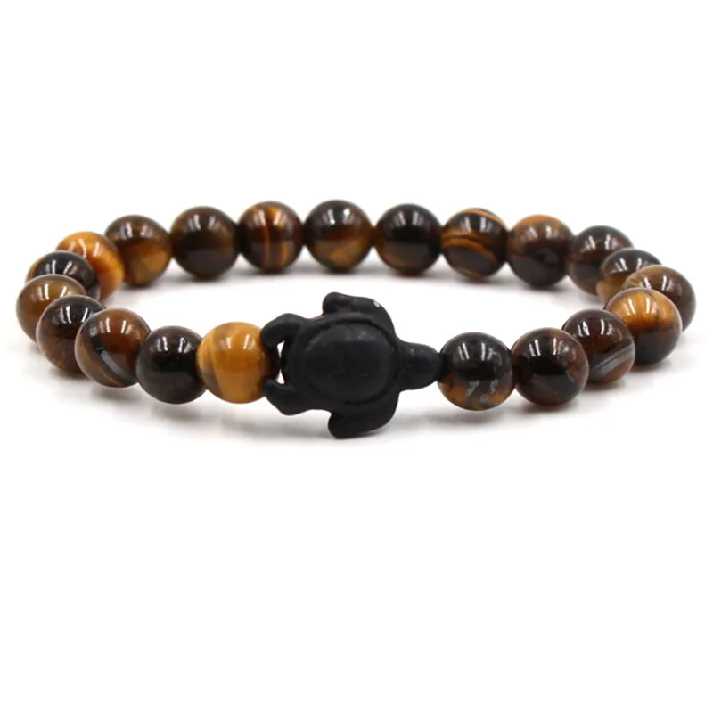 Браслет Boho Turtle эластичный браслет ручной работы из натурального камня с бусинами
