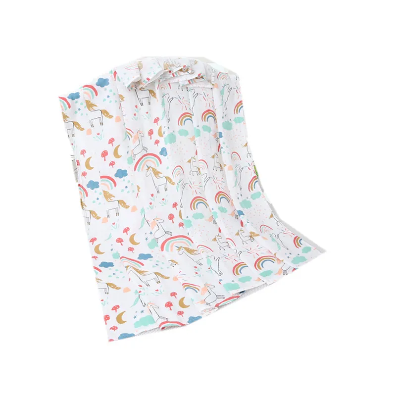 Активный принт новорожденных 47 х дюймов детские муслина Пеленальное Одеяло