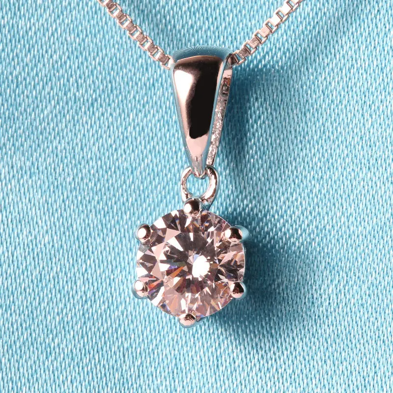Jewelry 925 Silver Necklace Pendant high carbon diamond | Украшения и аксессуары