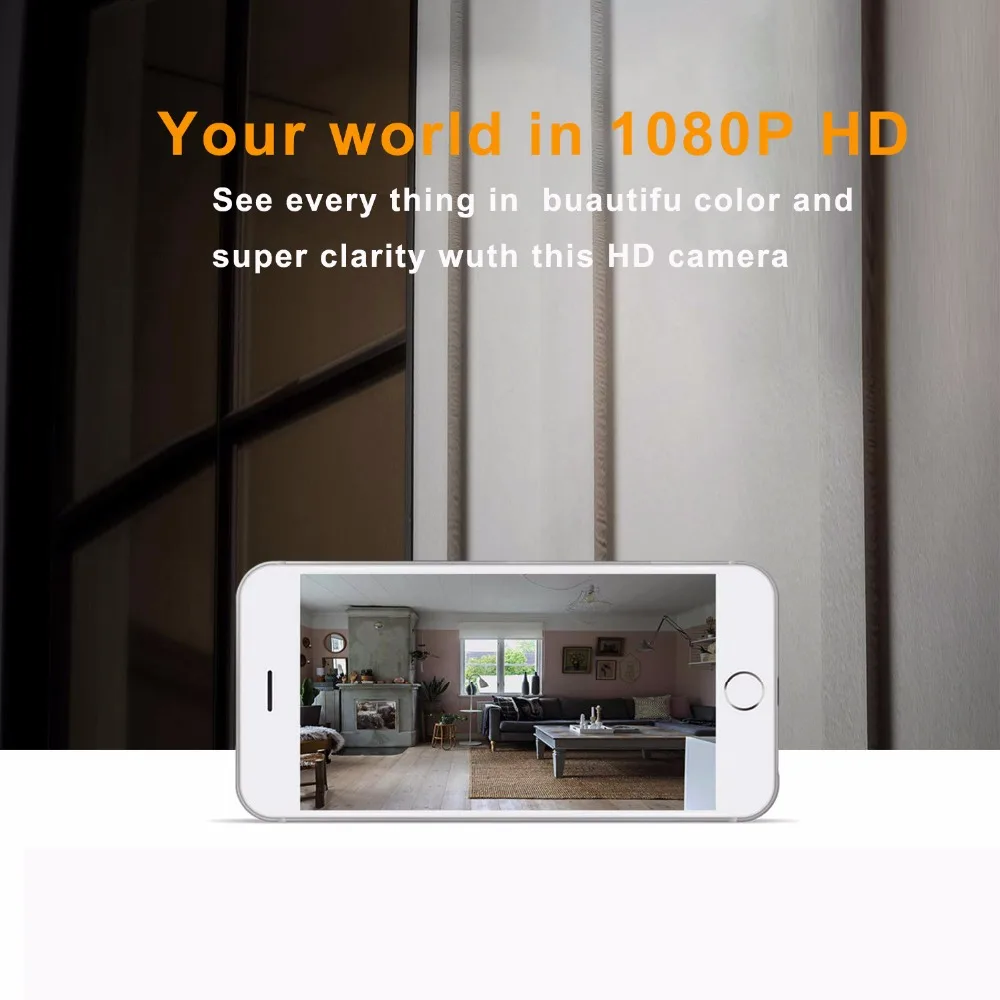 Невидимая ночная версия Wifi IP мини камера беспроводная 1080P для записи видео