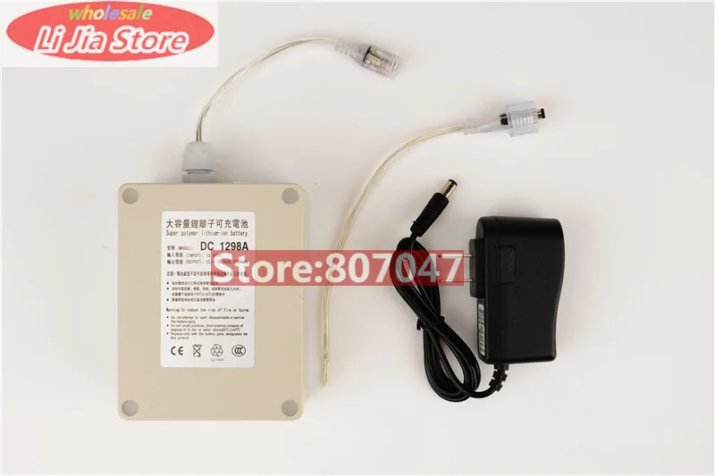 Водонепроницаемый AC/DC 12V 9800 мА/ч Ёмкость Перезаряжаемые Li-Ion Батарея прочный