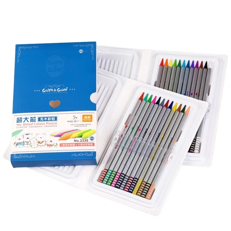 36 цветов/коробка экологически чистые нетоксичные разноцветные свинцовые