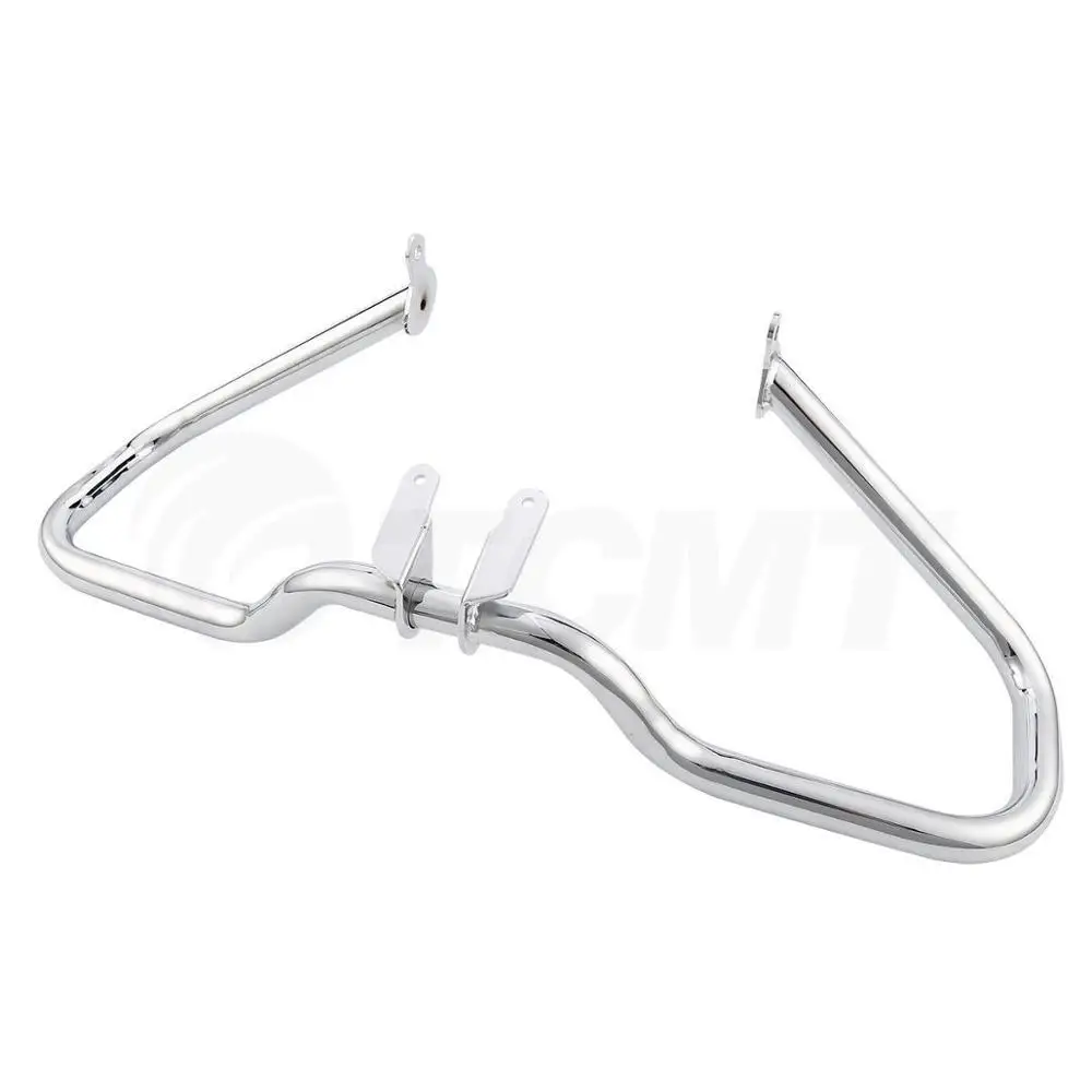 chrome Мотоцикл рубленый двигатель предохранитель Краш бар для Harley Touring Street Glide FLHX Road King FLHR- черный/хром - Цвет: chrome
