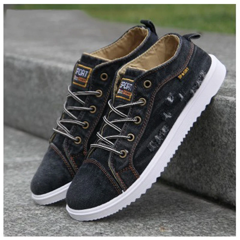 TRAANO Men Shoes Casual Sneakers Fashion Denim Man Canvas 2019 Summer Breathable Plimsolls Footwear Men's Flats CC-046-2 | Обувь