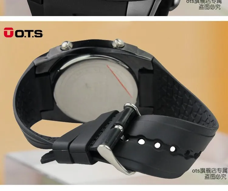 Бренд OTS креативный большой номер стиль Мужские Relojes Спорт Водонепроницаемый AlarmLED цифровые модные часы Relogio Masculino