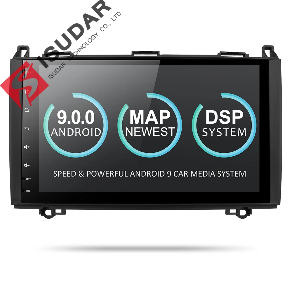 Isudar 2 Din Авто Радио Android 9 для Mercedes Benz/Sprinter/виано/Вито/B class/B200/B180 автомобильный