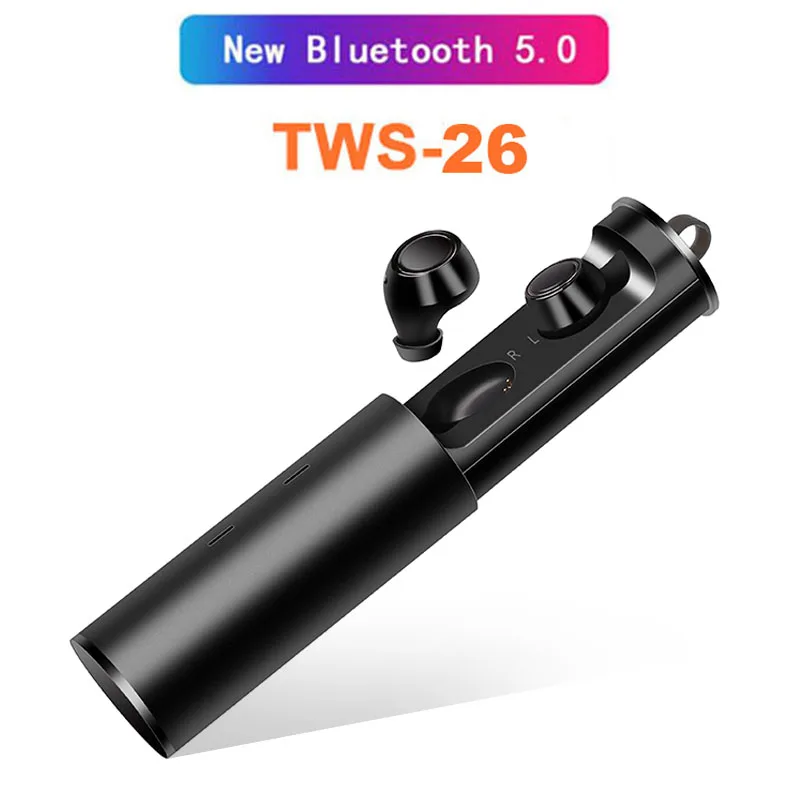 

TWS26 Bluetooth 5,0 наушники-вкладыши Беспроводные стереонаушники спортивные наушники с микрофоном для Xiaomi IOS Huawei PK X3T X2T