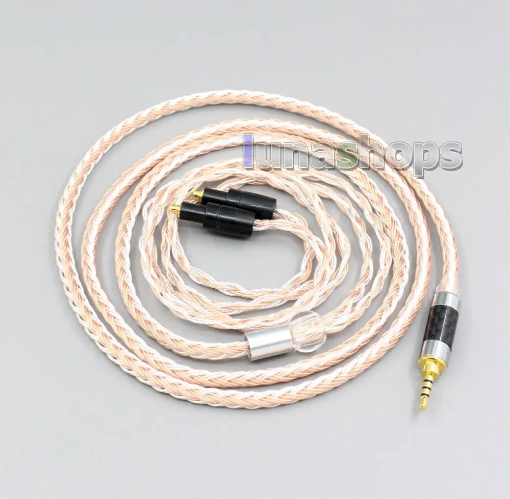 LN005835 2 5 мм 3 XLR 4 TRRS сбалансированный 16 ядер OCC серебристый смешанный кабель для