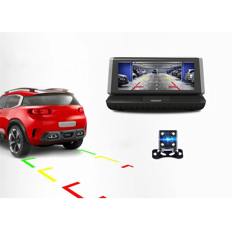 8 ''4G 1080P ADAS Android автомобильный видеорегистратор радио зеркало монитор рекордер Wifi камера с GPS Две камеры видеорегистратор для автомобиля/грузовика