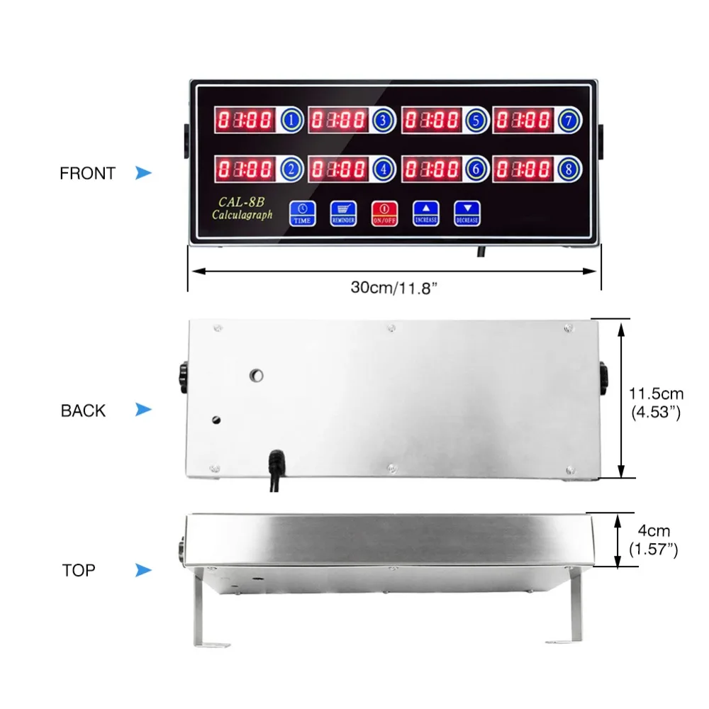 CAL 8B Портативный 8 канальный цифровой ЖК дисплей Экран Кухня таймер Пособия