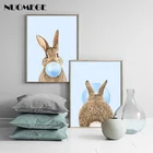 Постер NUOMEGE с изображением кролика, жевательной резинки