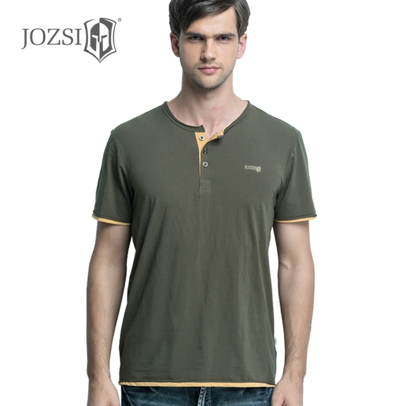 Весенне летняя мужская футболка с v образным вырезом и короткими рукавами