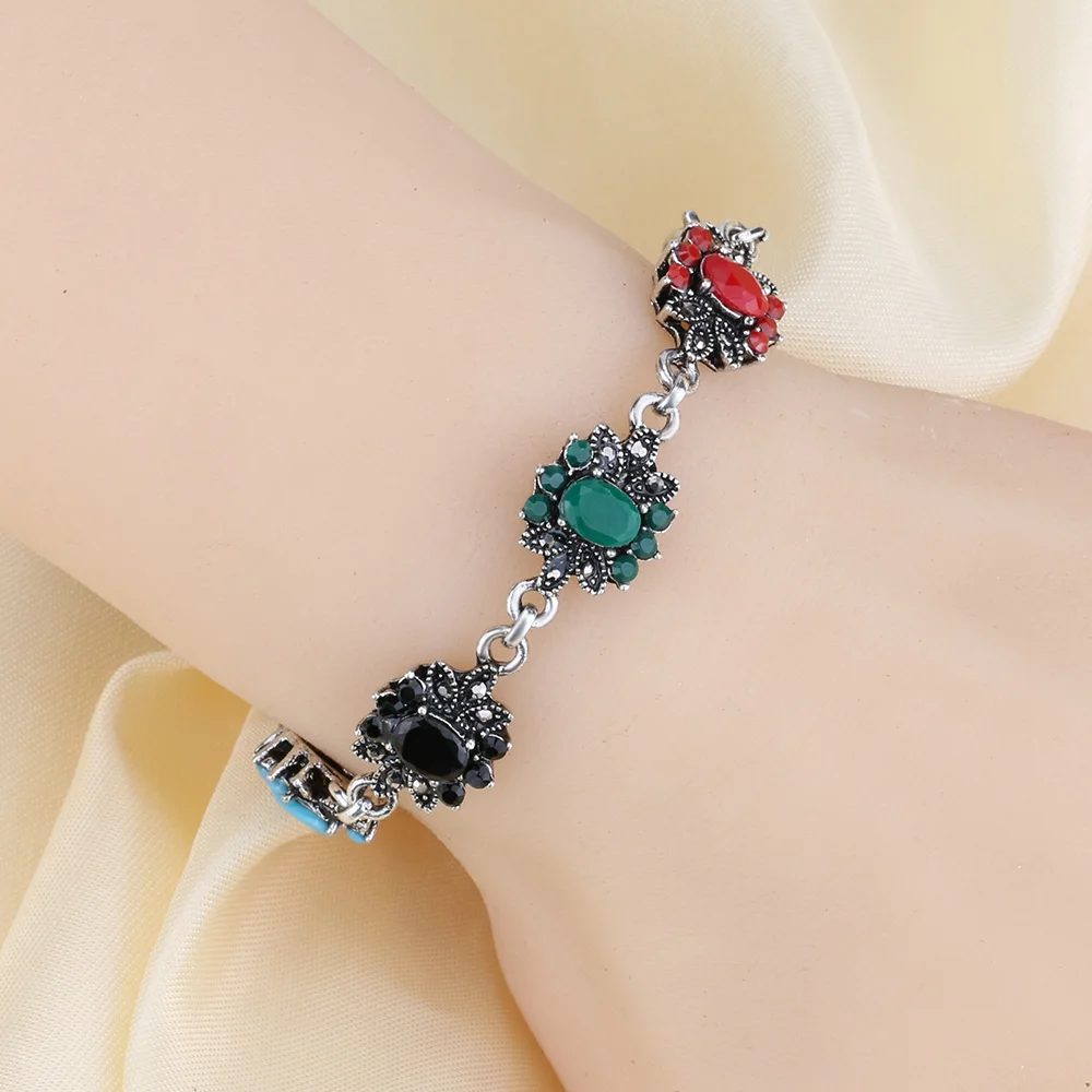 Женский винтажный браслет Kinel с цветами из кристаллов|bangles for women|bohemian braceletbracelet