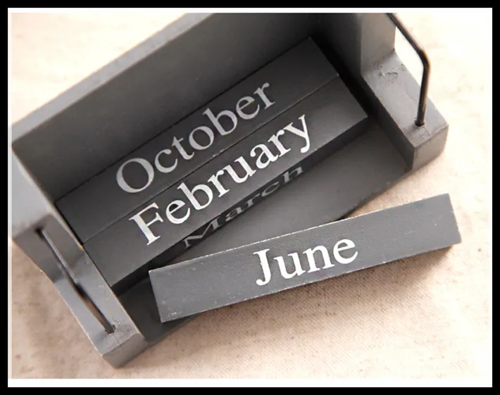 Винтажный деревянный календарь Zakka предметы мебели деревянные буквы домашний