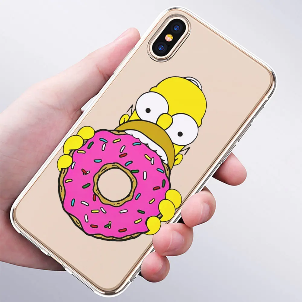 004 Мягкий силиконовый модный прозрачный чехол Los Simpsons для Apple iPhone 11 Pro XS MAX XR X 7 8 Plus 6 6s Plus 5 5C 5S SE - Цвет: 004