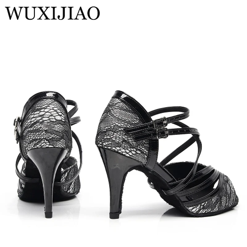 Женские туфли для бальных танцев WUXIJIAO новинка 2018 года кружевная и искусственная
