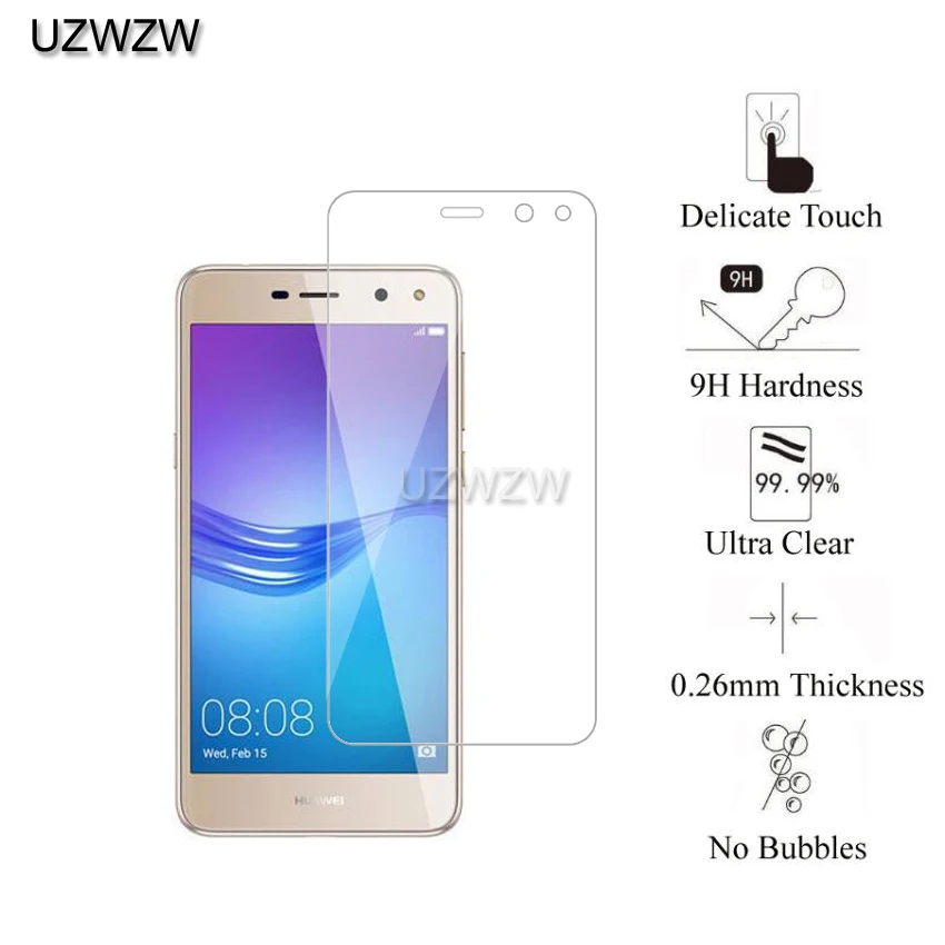 2 шт. с уровнем твердости 9H твердость закаленного стекла Стекло для huawei Y5 5,0 дюйма закаленное Стекло Экран протектор MYA-L02 MYA-L03 MYA-L22 MYA-L33