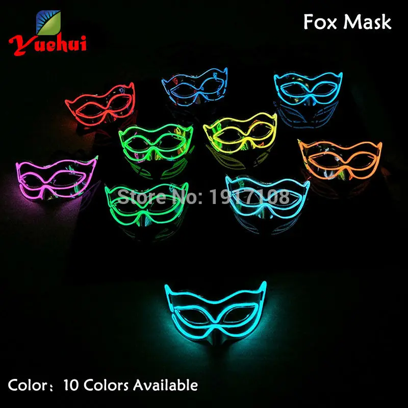 Светодиодная маска в форме лисы 10 цветов|gift gifts|fox foxgifts for party |