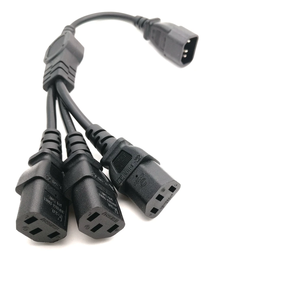 Высококачественный штекер IEC 320 C14 к распределителю Y-типа 3XC13, шнур питания C14-3 x C13, 250 В/10 А, 1 шт.