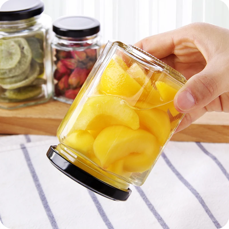 Прозрачное стекло с баночка крышкой Герметичная банка для кухни коробка