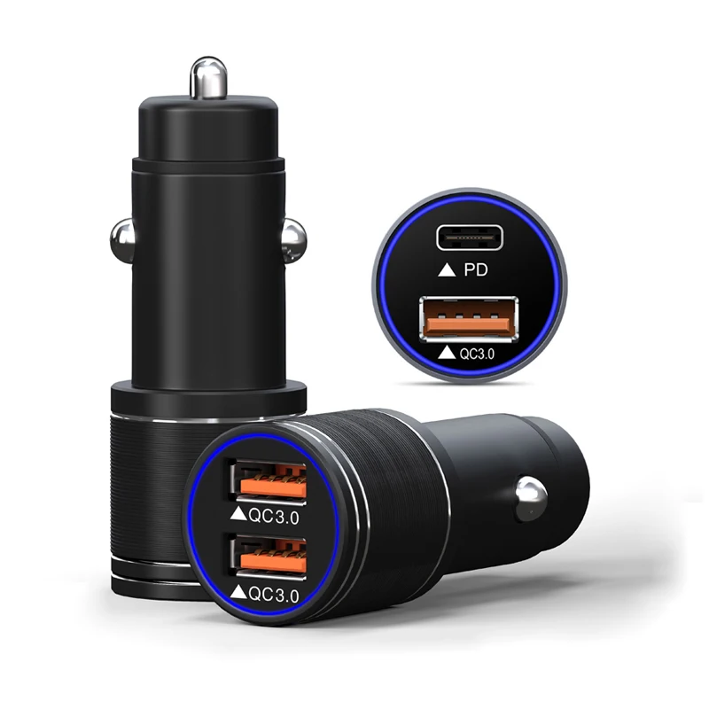 72W USB Type C A power delivery car charger PD QC 3.0 quick charge safe fast mobile phone tablet laptop MP3 GPS charging 2ABF | Мобильные