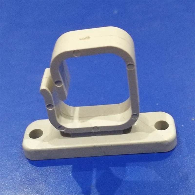 100PCS cable manager ring 2 holes square ABS plastic for distribution box cable management for network cabinet white 39*26*10mm