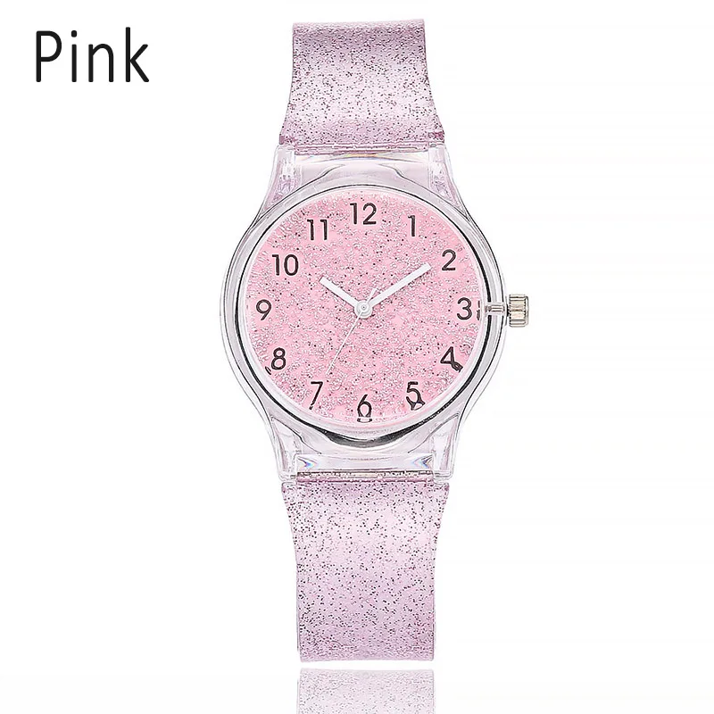 Женские кварцевые часы с силиконовым ремешком круглым циферблатом|Женские