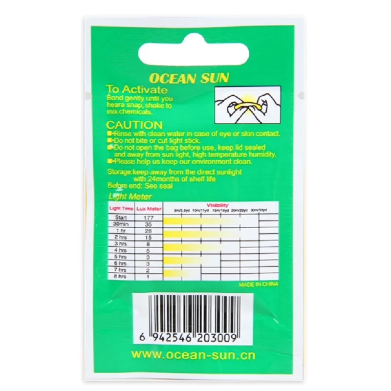 50 шт./компл. поплавок рыболовной святящийся ночью Флуоресцентный светильник