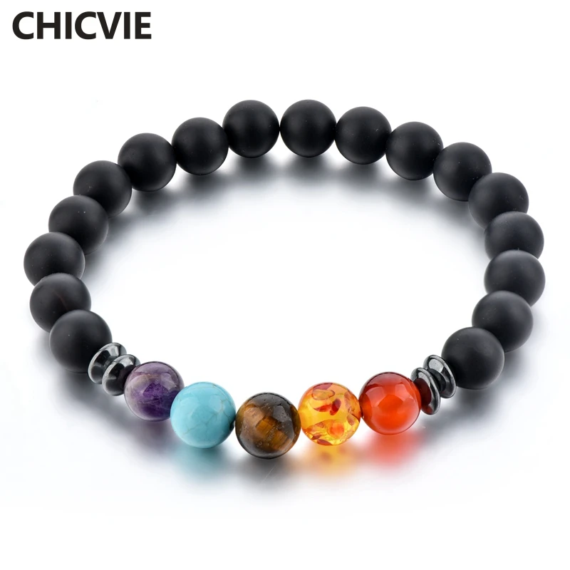CHICVIE чакра мужские новые ранние радужные браслеты и из бисера для женщин