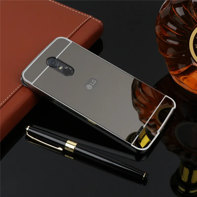 Для LG Stylus 3 Stylus3 M400DF M400DY чехол металлическая рамка с зеркальной задней крышкой