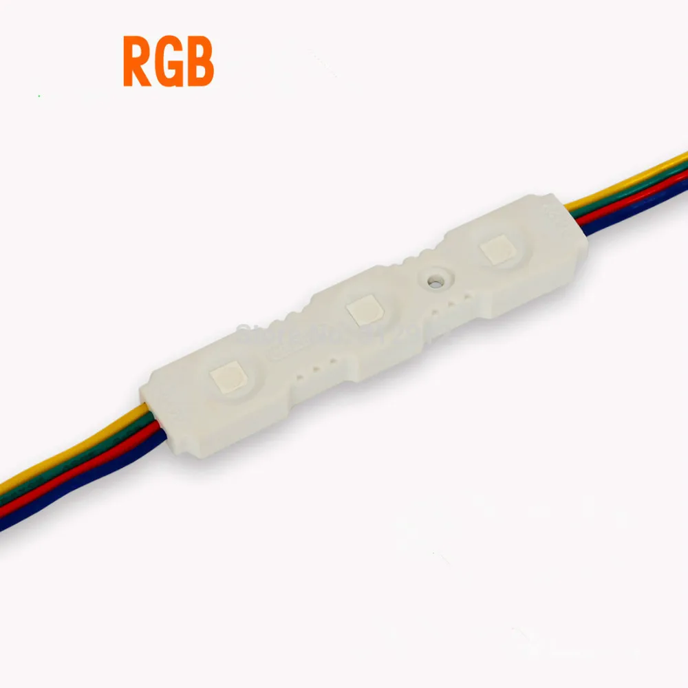Светодиодный модуль 5050 RGB 20 шт./шнур яркий 0 72 Вт IP65 12 в пост. Тока тип литья под
