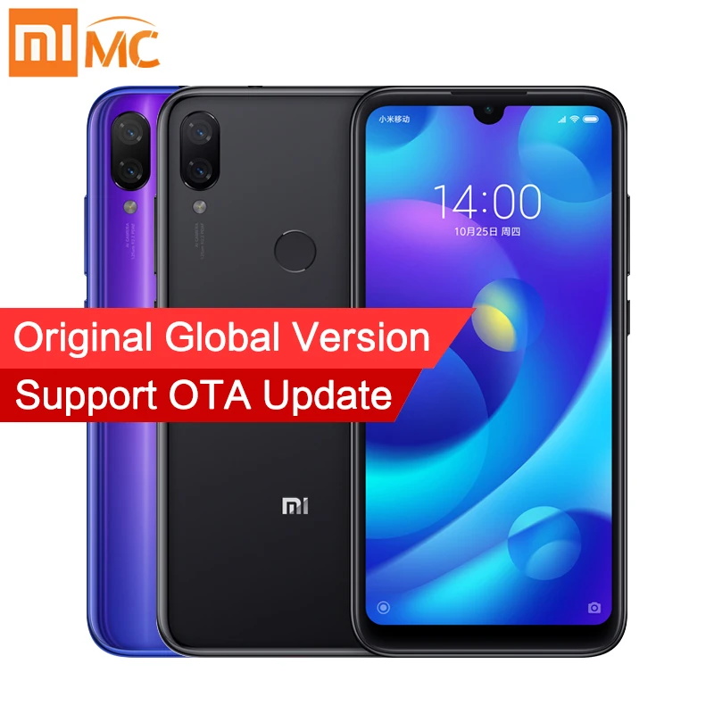Глобальная версия Xiaomi Mi Play 4 Гб 64 Смартфон MTK Helio P35 Octa Core 12MP + 2MP AI двойная камера 5 84