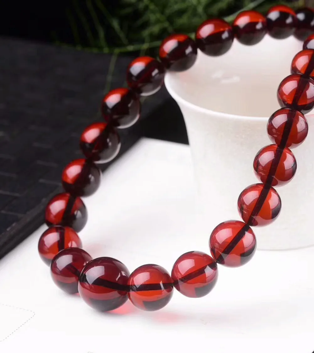 Сертифицированные Круглые Бусины Из Натурального Красного коридора женские