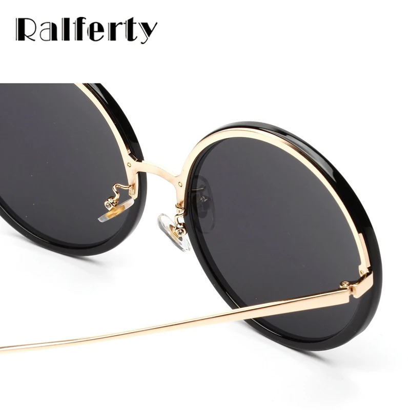 Ralferty большие круглые очки Для женщин розовые солнцезащитные очки UV400 негабаритные солнцезащитные очки для женщин круглые очки Женский Óculos A927