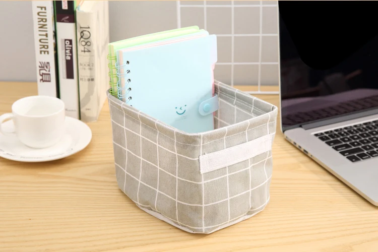 MICCK DIY Настольная корзина для хранения мелочей Нижнее белье коробка для хранения игрушек Косметическая Книга Органайзер канцелярский контейнер корзина для белья