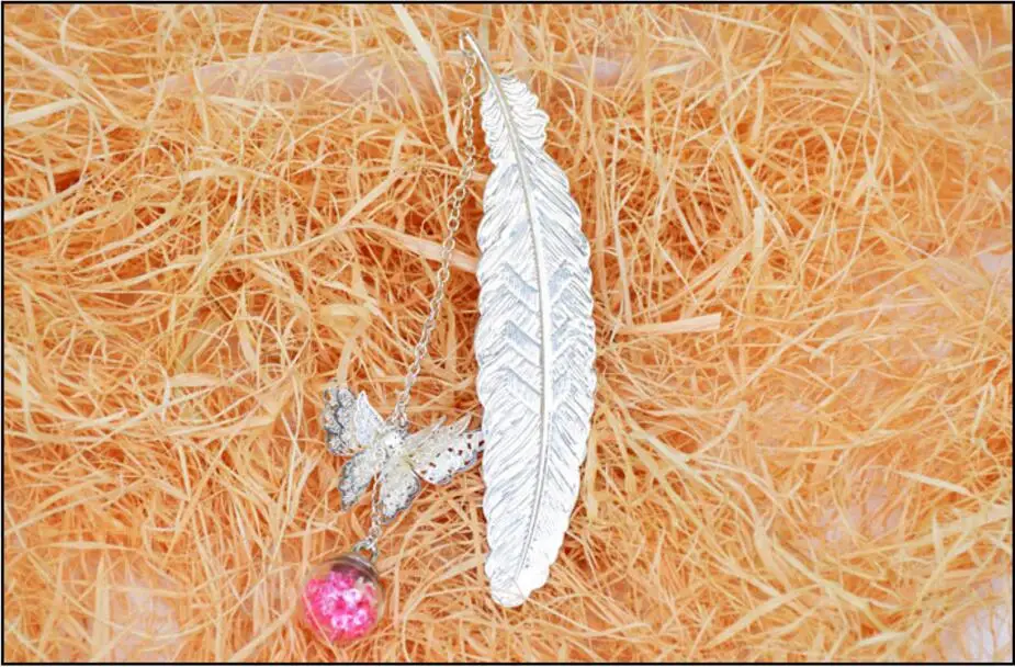 Золотой/посеребренный павлиновый пух ручной работы с сушеными цветами