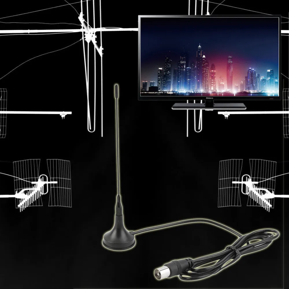CARPRIE ТВ антенна DTA180 HD Freeview с магнитной базой цифровая W1015 Прямая
