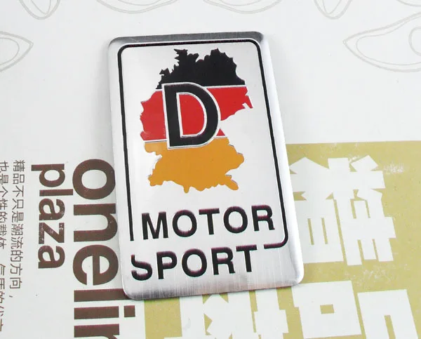 Автомобильная алюминиевая немецкая эмблема y для спортивного двигателя наклейка