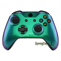 extremerate green and purple chameleon front housing shell replacement kit for xbox one x one s controller model 1708