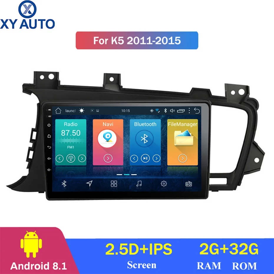 9 дюймов 2.5D IPS HD сенсорный экран Android 8 1 2G RAM 32G ROM NAVI для Kia K5 2011-2015 с Bluetooth USB WIFI SWC |
