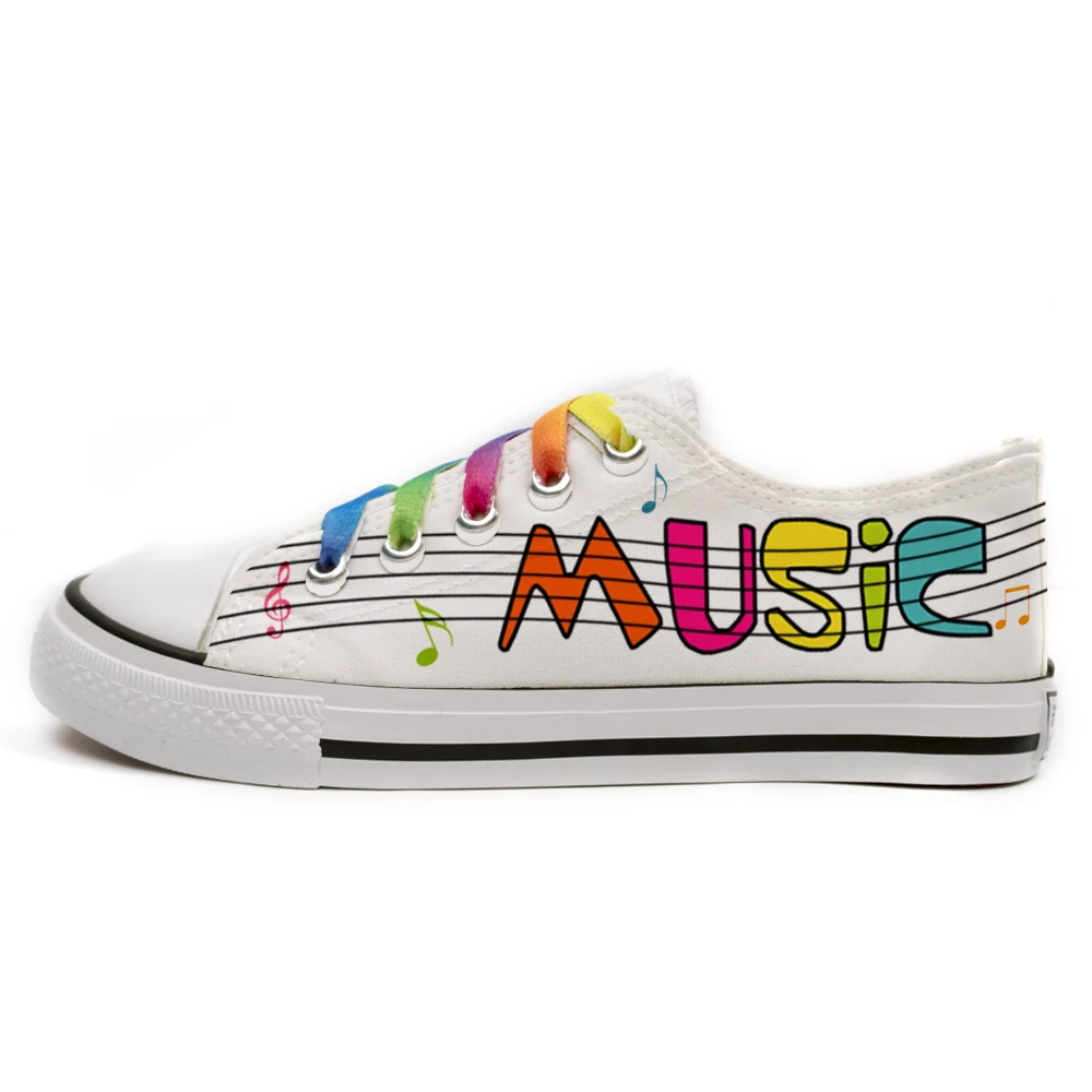 handicraft shoes children sneakers musical notation Birthday gift boys girls for spring autumn kids flats | Детская одежда и обувь