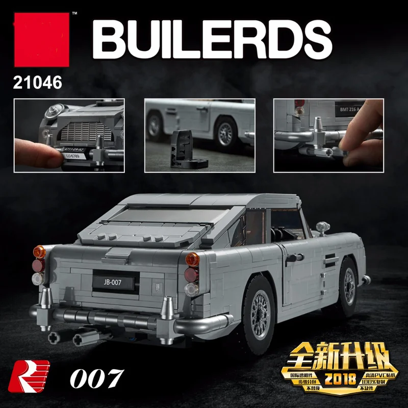 1295pcsNew Expert James Bond Aston Martin DB5 Compatible Legoing 10262 Creator Model Building Blocks Bricks Boys’Toys Gifts | Игрушки и