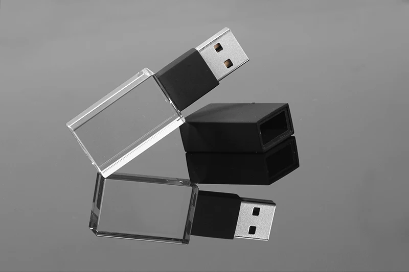 Кристальные usb палочки 3d печать на заказ 4GB 16GGB 32GB 64GB usb флеш-накопитель прозрачное стекло