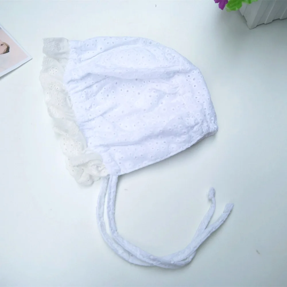 Fashion Lace Baby Cap for Girls Newborn Photography Props Kids Hat Summer Cotton Bonnet Infant Access | Детская одежда и обувь