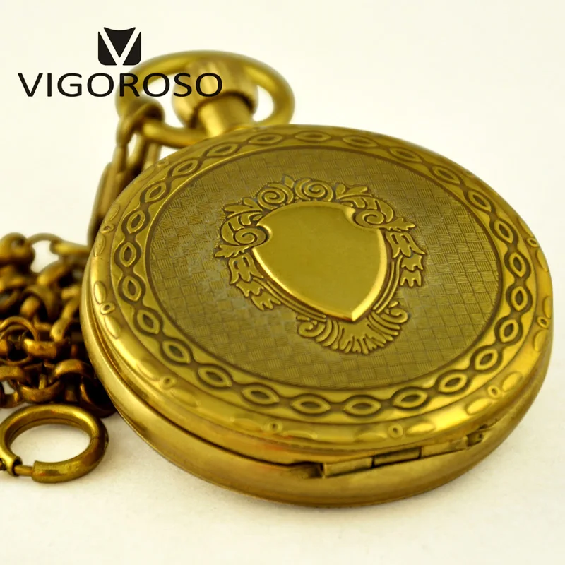 Медные винтажные карманные часы с ручной обмоткой медные подвеской в виде брелка