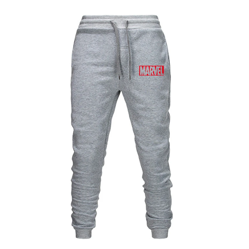 light grey188 Марвел бренд печати мужские фитнес спортивные брюки мужские Бодибилдинг упражнения для брюк Беговые брюки в повседневном стиле спортивная одежда карандаш брюки - Цвет: light grey188