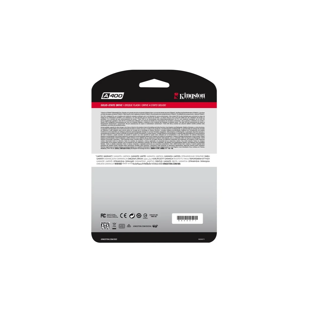 Kingston Технология A400 480 ГБ 2 5 &quot Serial ATA III 500 МБ/с. 6 Гбит/с|Внутренние твердотельные