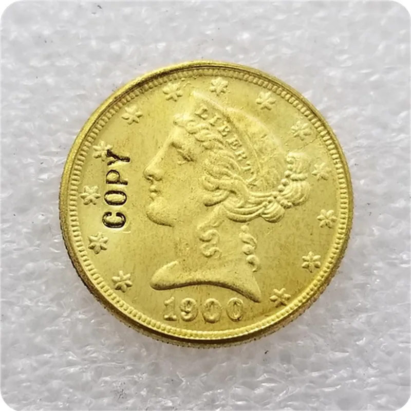 США 1900-1909 США 5 долларов "Liberty/Coronet Head-Half Eagle"(с девиз) копии монет