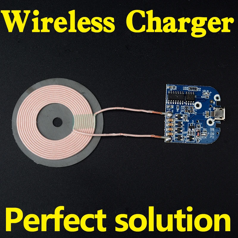 Veeaii Беспроводное зарядное устройство pcba QC2.0 Выход 5v1a DIY низкотемпературная микро